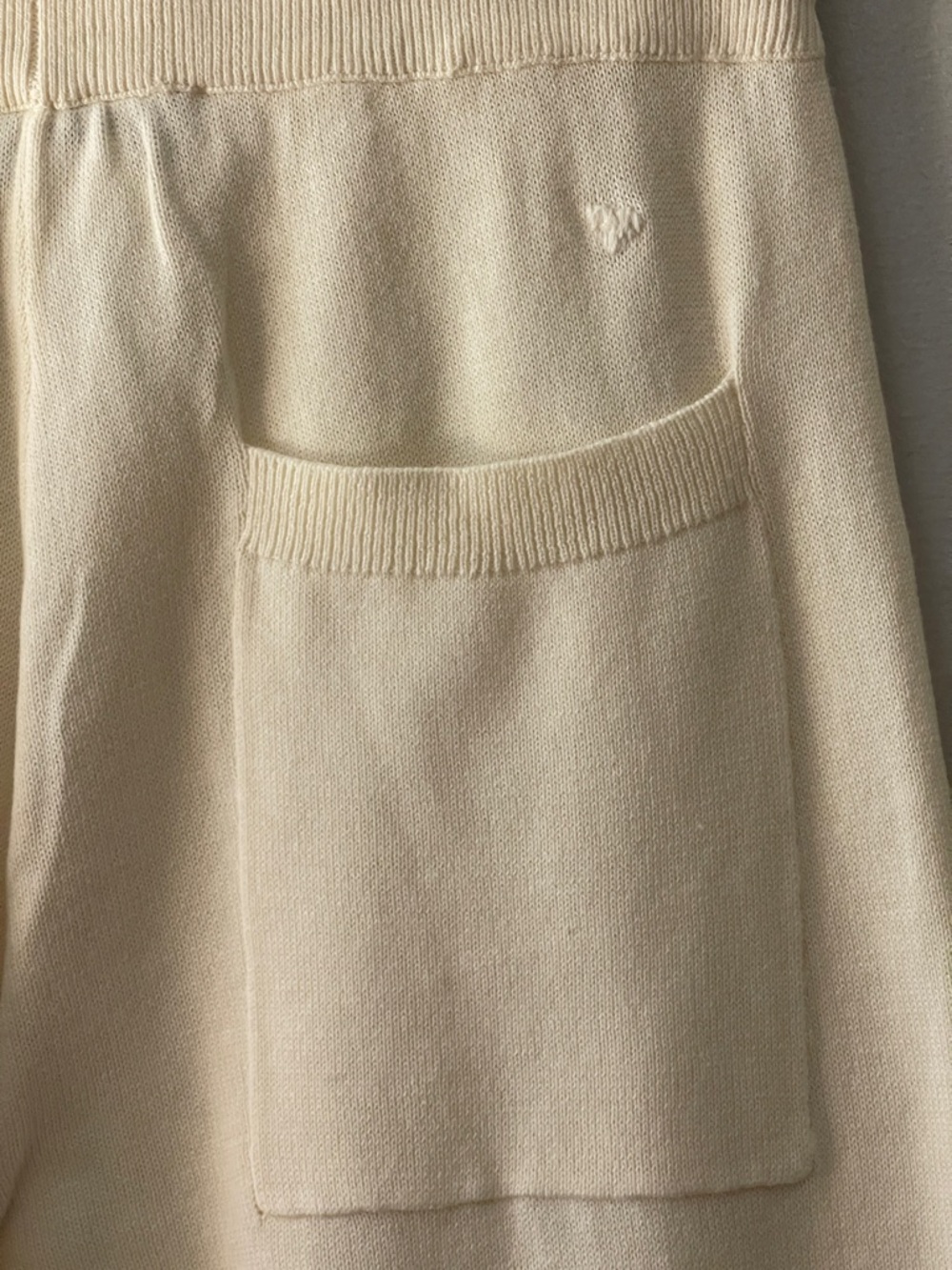 Kerri Rosenthal Barb Lounge Pant Cropped Oatmilk Cream Wide Leg NWT Size Small - Picture 6 of 7